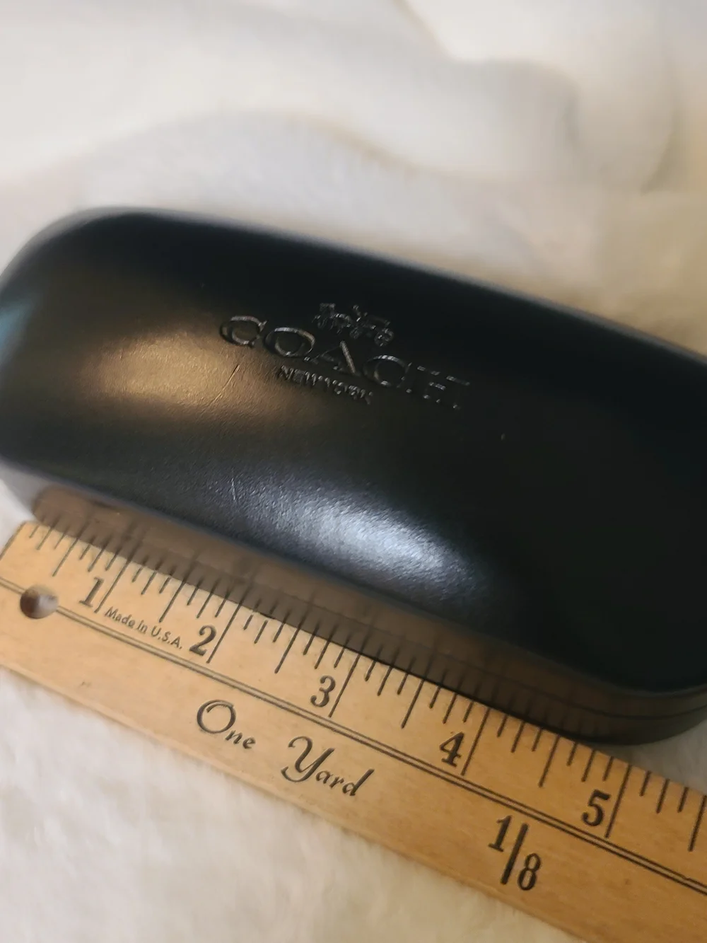 Coach New York Black Sunglasses Case with Gold Logo